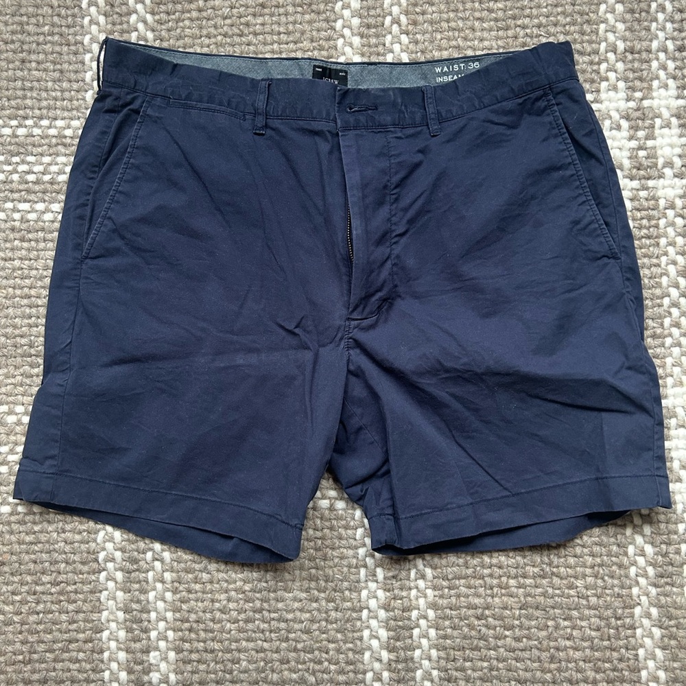 J. Crew Navy Blue Men's Flat Front Shorts